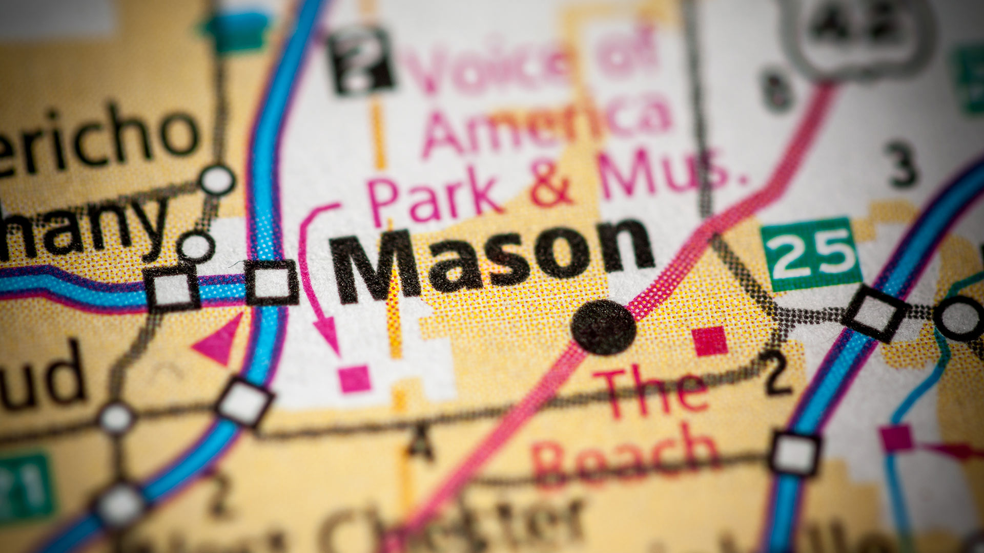 Mason, Ohio map outline.
