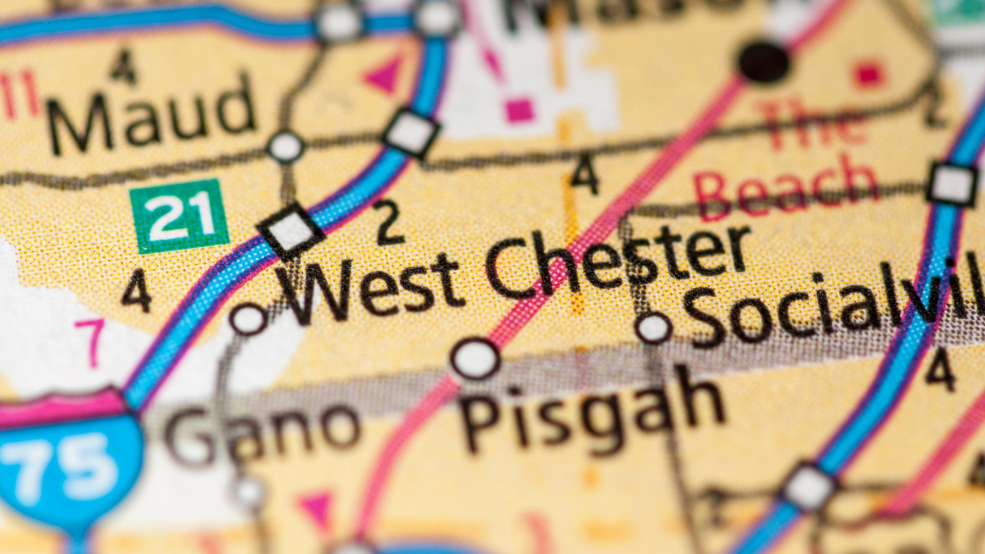 Map of West Chester Township, OH.