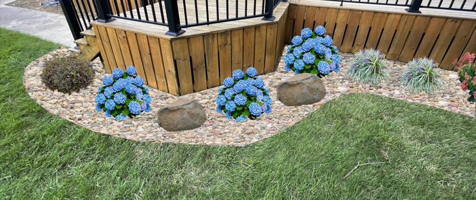 Design rendering of plantings being installed in Mason, OH.