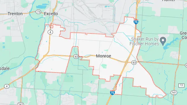 Monroe, Ohio map.